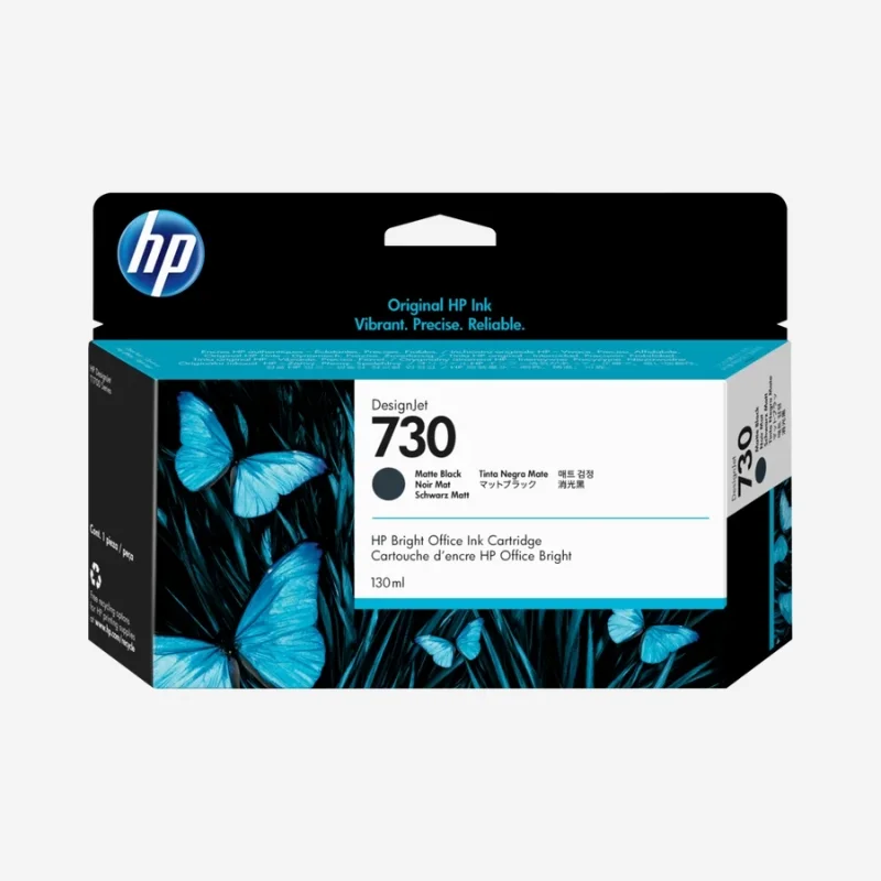 Cartucho de tinta HP DesignJet 730 de 130 ml, negro mate